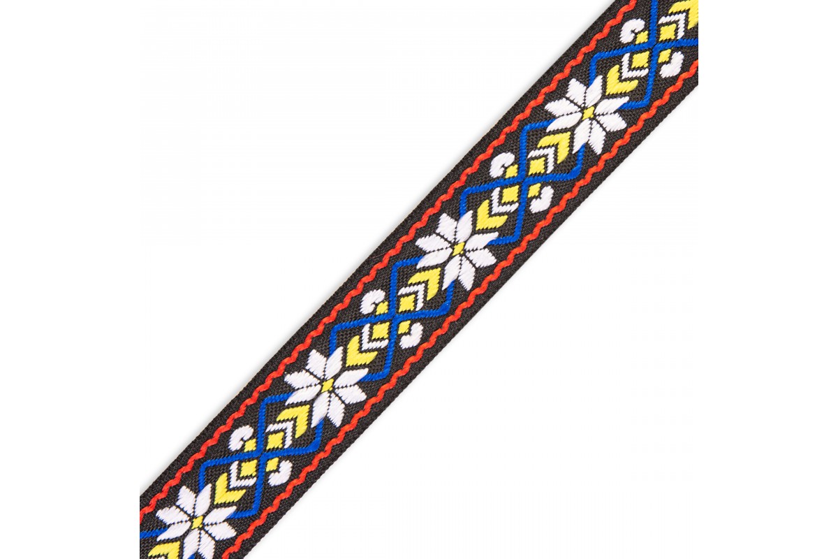 Тесьма декоративная с узором шир.2 см (20 мм) арт.LT21-64-1 цветная уп.18 м